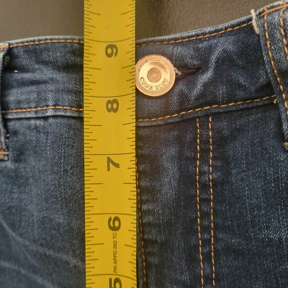 Code Bleu Soleil Curvy Bootcut Jeans Size 4 Cooper button and front studs - Picture 11 of 12